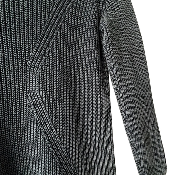 CASLON | NWOT BLUE COTTON RIBBED TIE-BACK TUNIC SWEATER | EXTRA SMALL - Picture 7 of 11